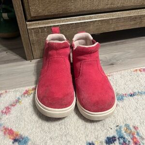 UGG Kids Pink Suede Slip-On Sneakers